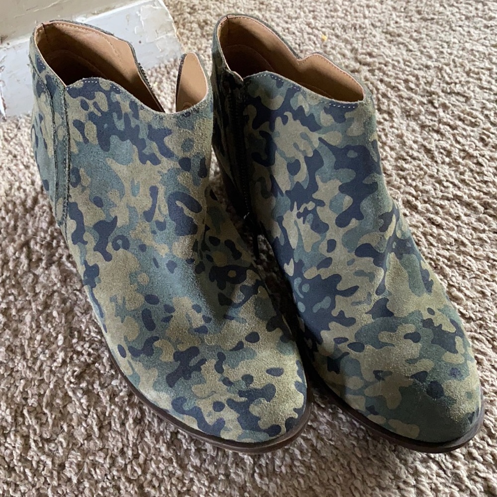 Lucky brand camo booties - LIKE NEW